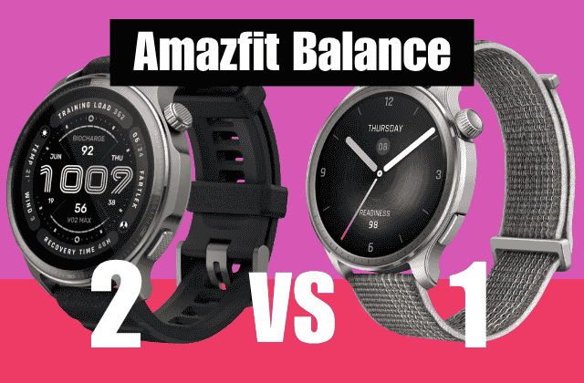 Amazfit Balance 2と1の比較